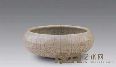清初 仿哥釉洗 高10cm；口径22.5cm
